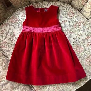 Child's Red Velveteen GAP Dress/ Jumper - sz. 12 - 18 mo.